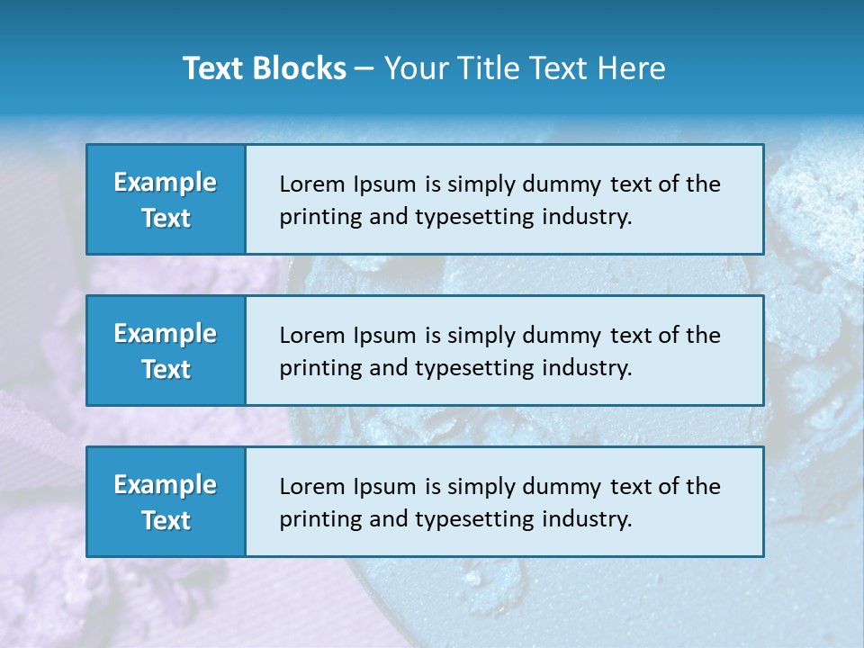 A Blue Bowl Filled With Blue Powder On Top Of A Purple Background PowerPoint Template
