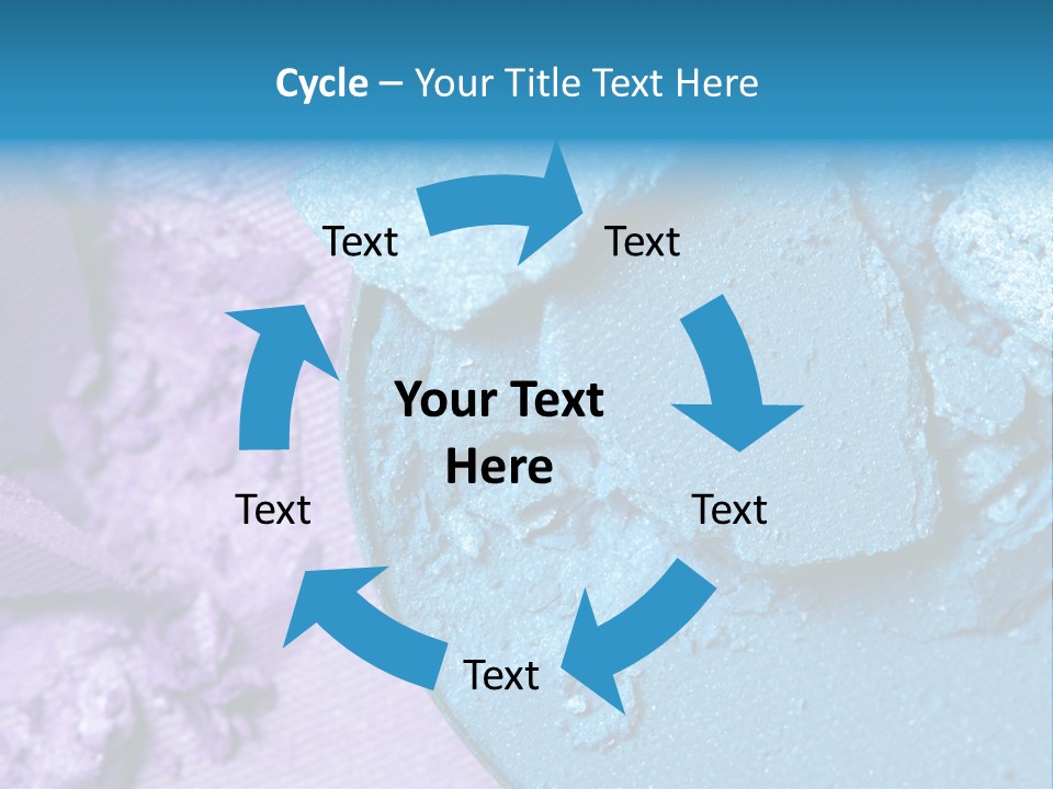 A Blue Bowl Filled With Blue Powder On Top Of A Purple Background PowerPoint Template