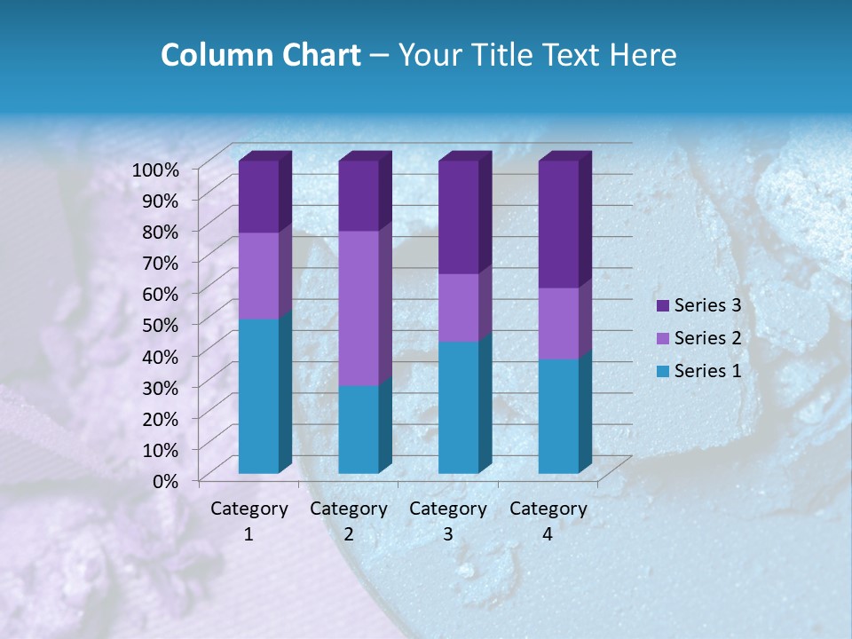 A Blue Bowl Filled With Blue Powder On Top Of A Purple Background PowerPoint Template