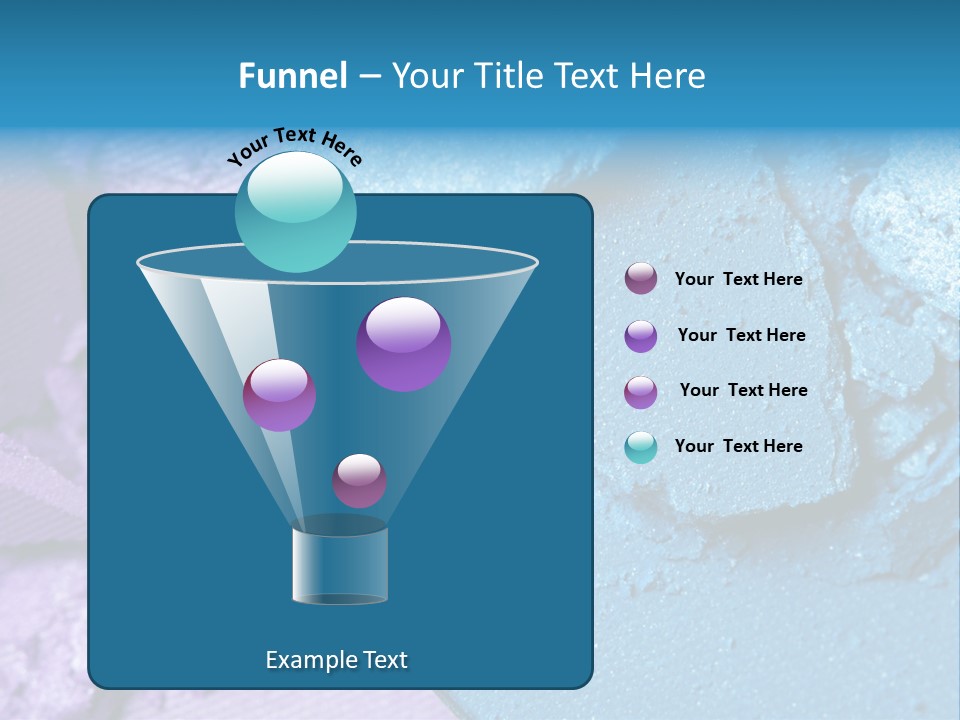 A Blue Bowl Filled With Blue Powder On Top Of A Purple Background PowerPoint Template