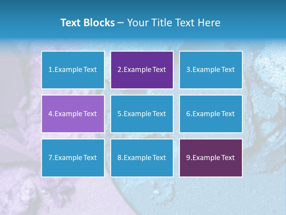 A Blue Bowl Filled With Blue Powder On Top Of A Purple Background PowerPoint Template