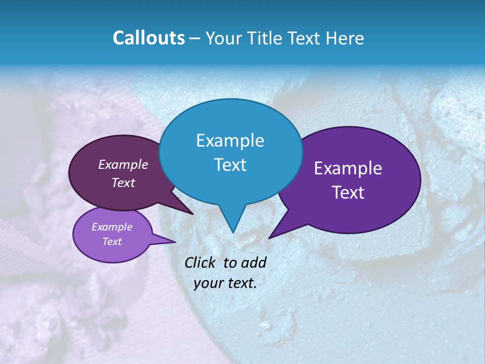 A Blue Bowl Filled With Blue Powder On Top Of A Purple Background PowerPoint Template