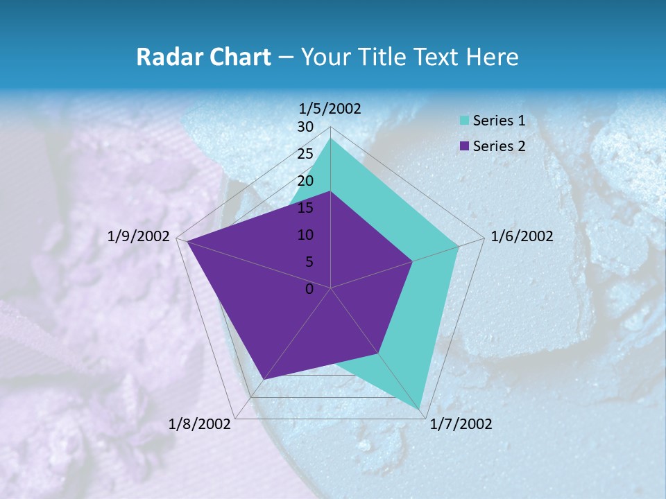 A Blue Bowl Filled With Blue Powder On Top Of A Purple Background PowerPoint Template
