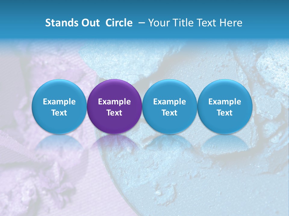 A Blue Bowl Filled With Blue Powder On Top Of A Purple Background PowerPoint Template