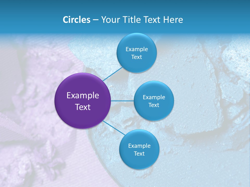 A Blue Bowl Filled With Blue Powder On Top Of A Purple Background PowerPoint Template