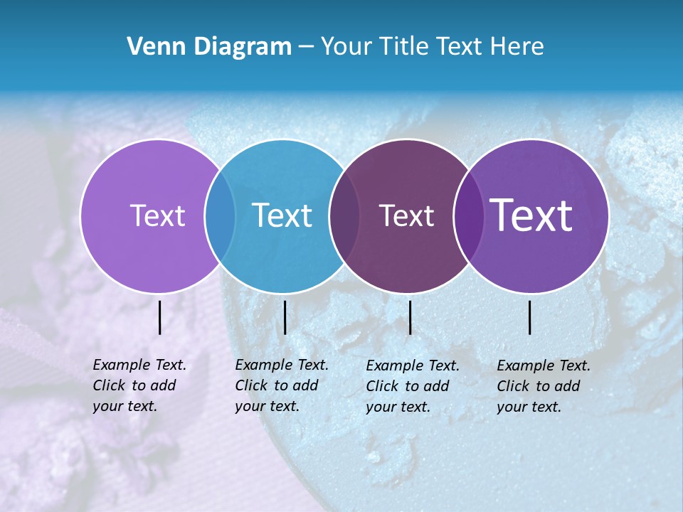 A Blue Bowl Filled With Blue Powder On Top Of A Purple Background PowerPoint Template