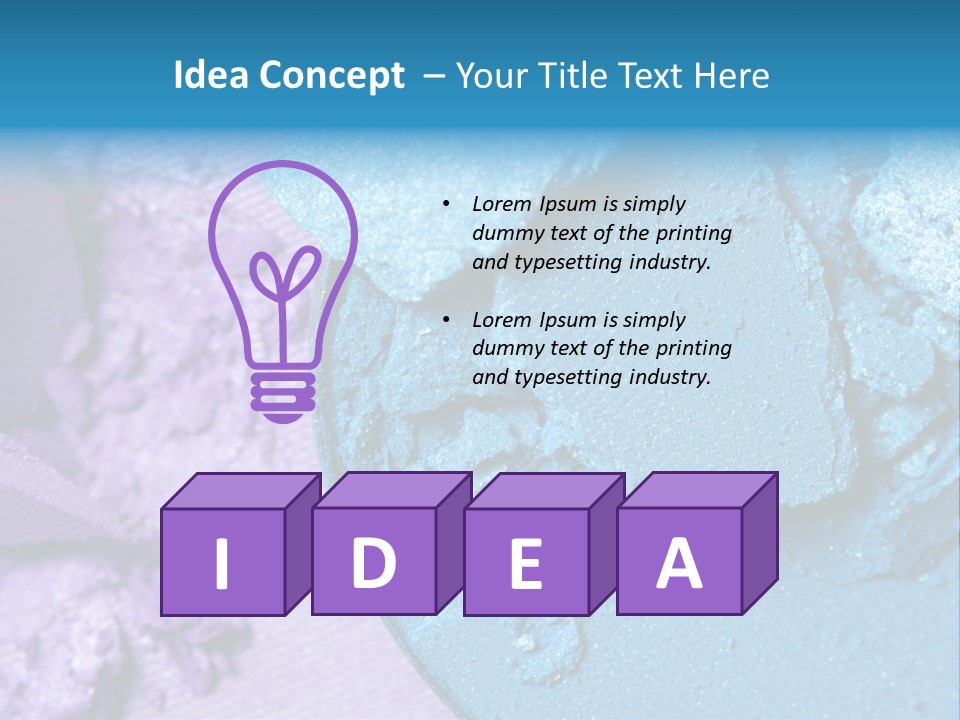 A Blue Bowl Filled With Blue Powder On Top Of A Purple Background PowerPoint Template