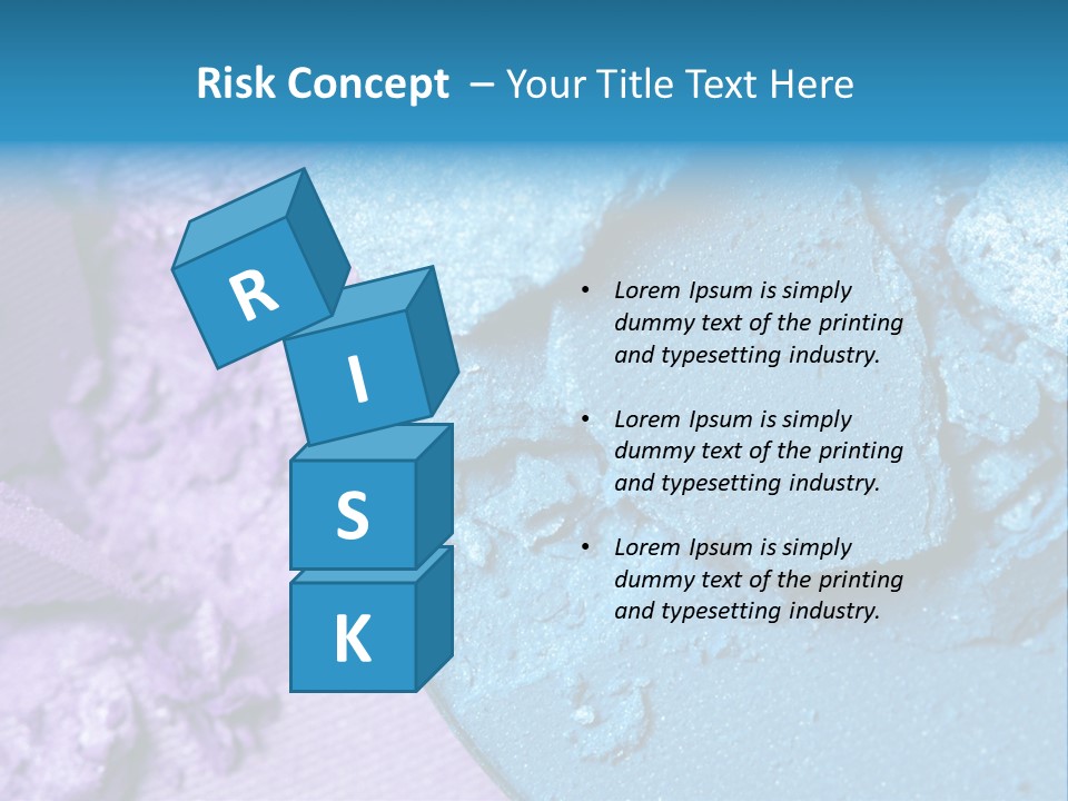 A Blue Bowl Filled With Blue Powder On Top Of A Purple Background PowerPoint Template