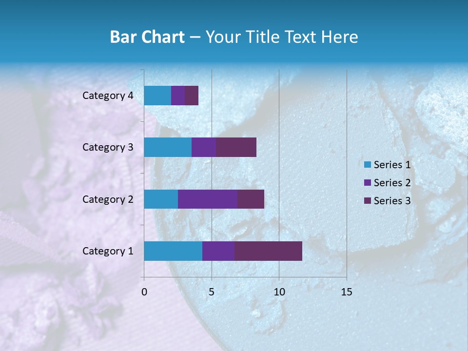 A Blue Bowl Filled With Blue Powder On Top Of A Purple Background PowerPoint Template