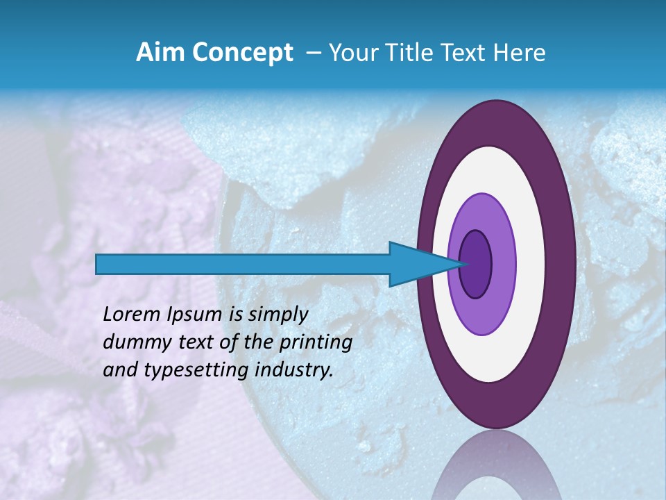 A Blue Bowl Filled With Blue Powder On Top Of A Purple Background PowerPoint Template