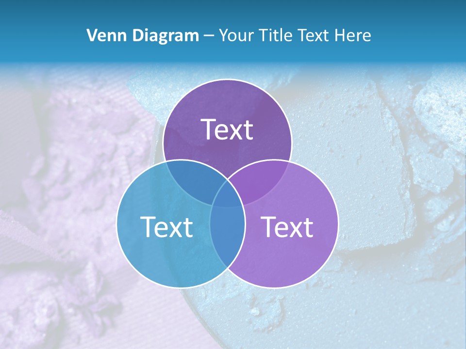 A Blue Bowl Filled With Blue Powder On Top Of A Purple Background PowerPoint Template