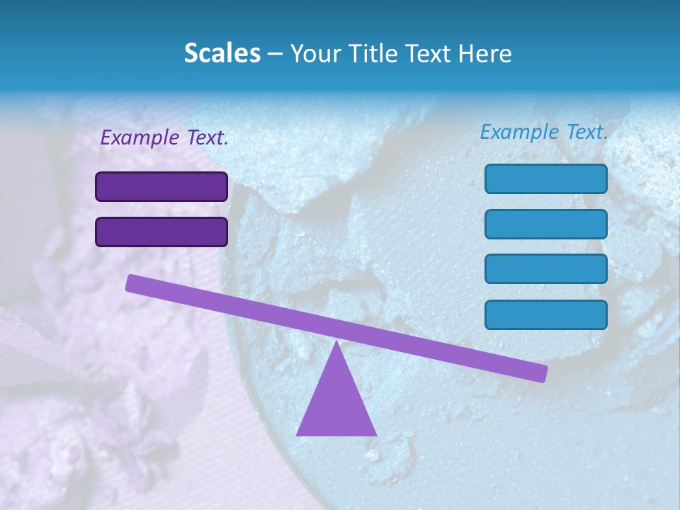 A Blue Bowl Filled With Blue Powder On Top Of A Purple Background PowerPoint Template