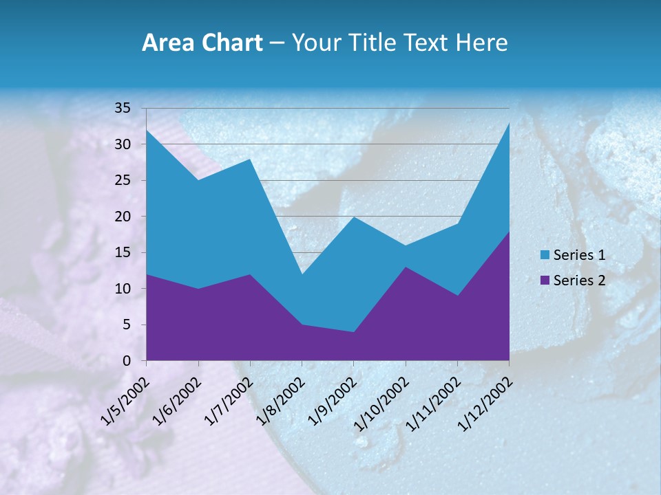 A Blue Bowl Filled With Blue Powder On Top Of A Purple Background PowerPoint Template