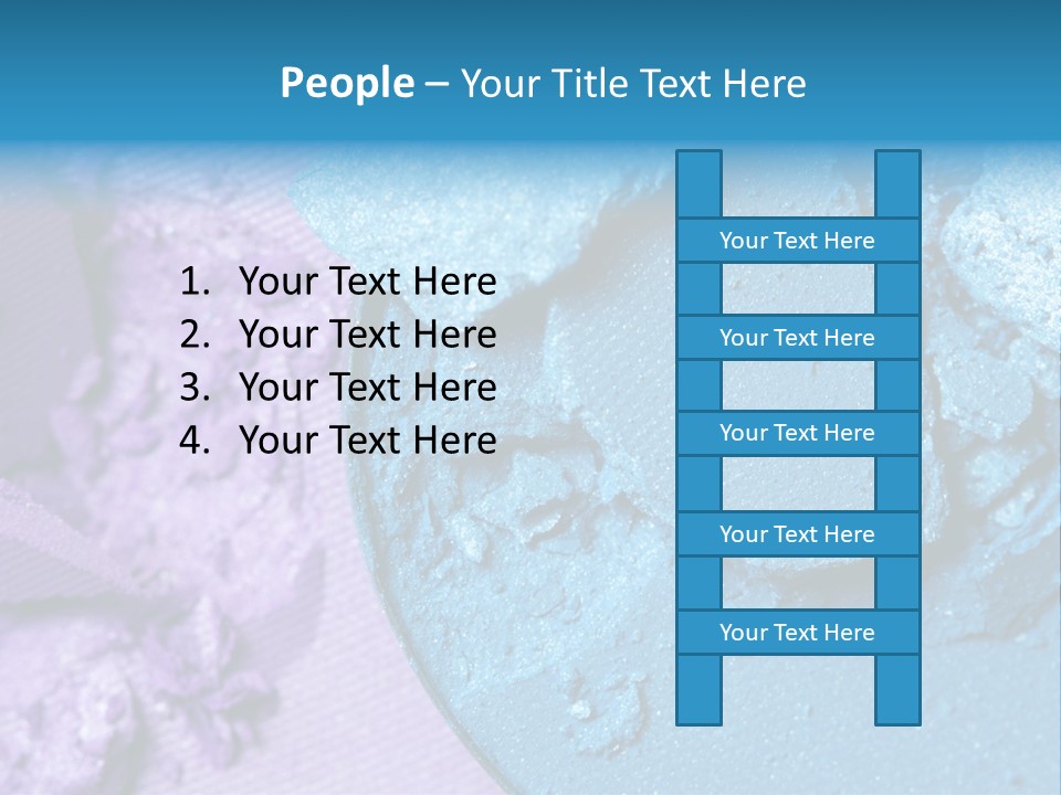 A Blue Bowl Filled With Blue Powder On Top Of A Purple Background PowerPoint Template