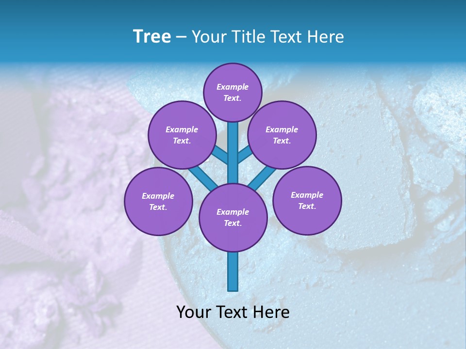 A Blue Bowl Filled With Blue Powder On Top Of A Purple Background PowerPoint Template