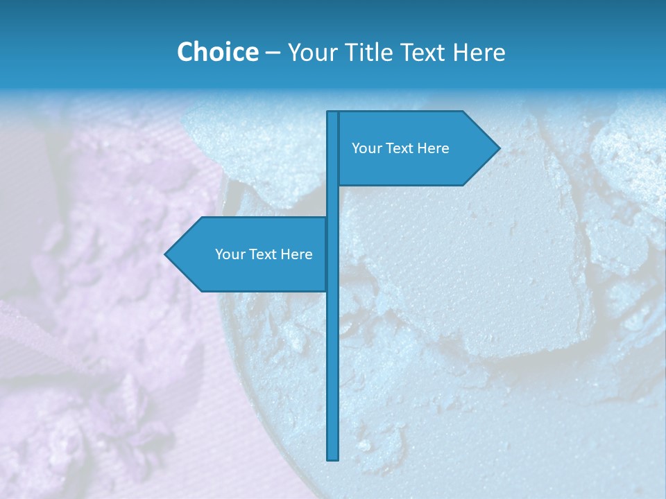 A Blue Bowl Filled With Blue Powder On Top Of A Purple Background PowerPoint Template