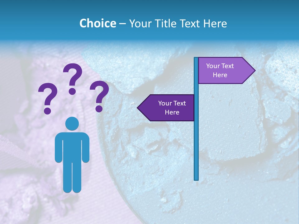 A Blue Bowl Filled With Blue Powder On Top Of A Purple Background PowerPoint Template