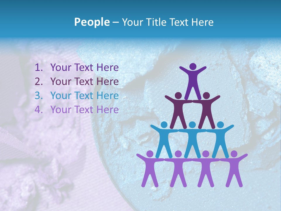 A Blue Bowl Filled With Blue Powder On Top Of A Purple Background PowerPoint Template