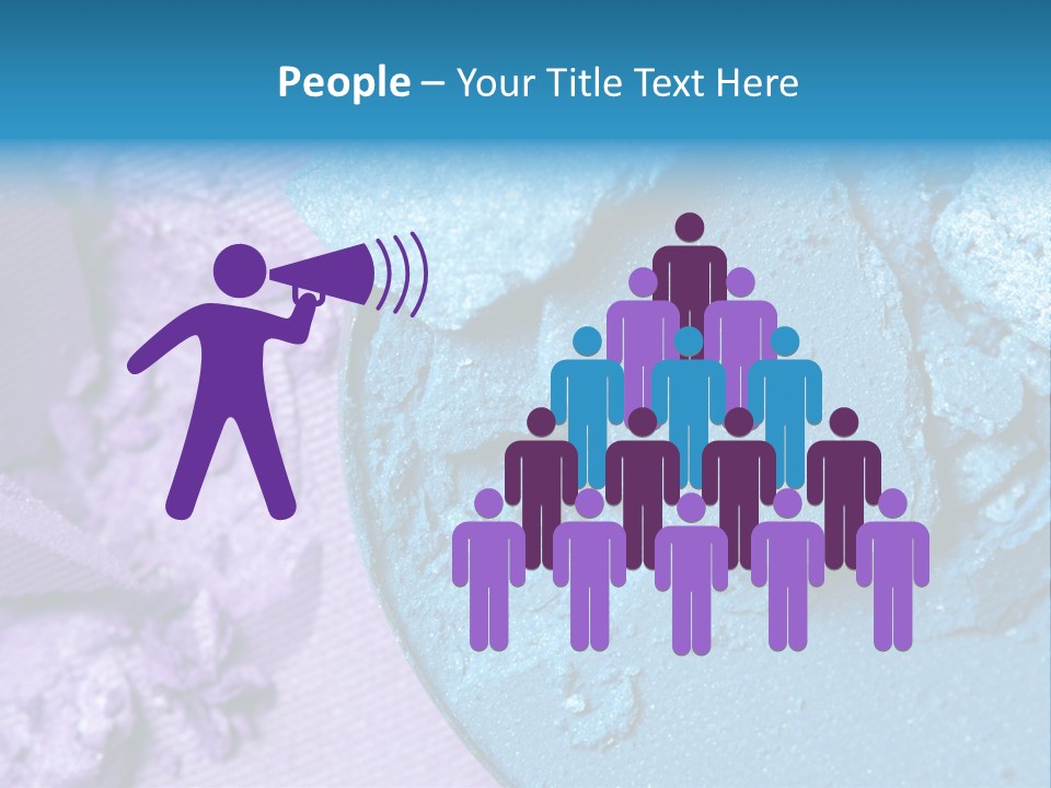 A Blue Bowl Filled With Blue Powder On Top Of A Purple Background PowerPoint Template