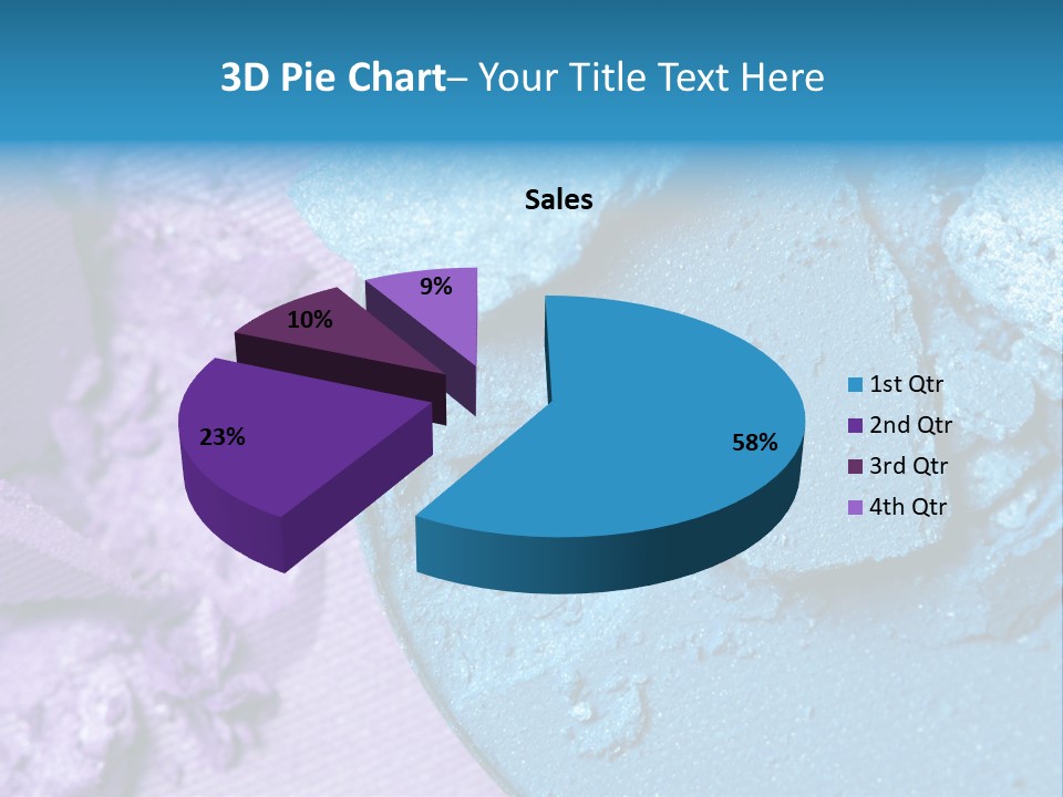 A Blue Bowl Filled With Blue Powder On Top Of A Purple Background PowerPoint Template