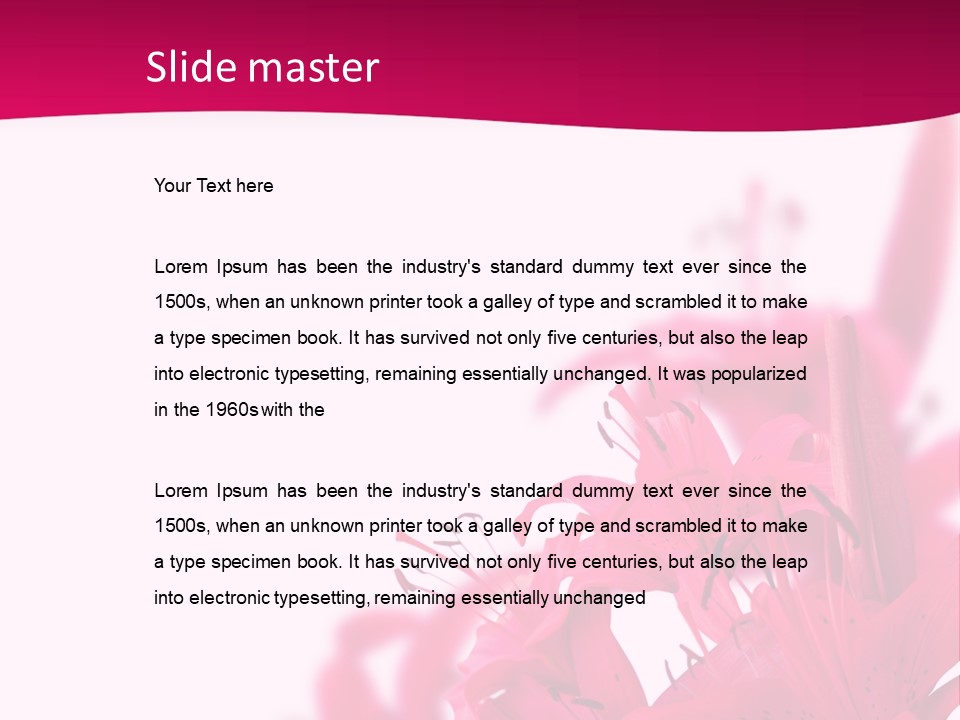 Pretty Blur Petals PowerPoint Template