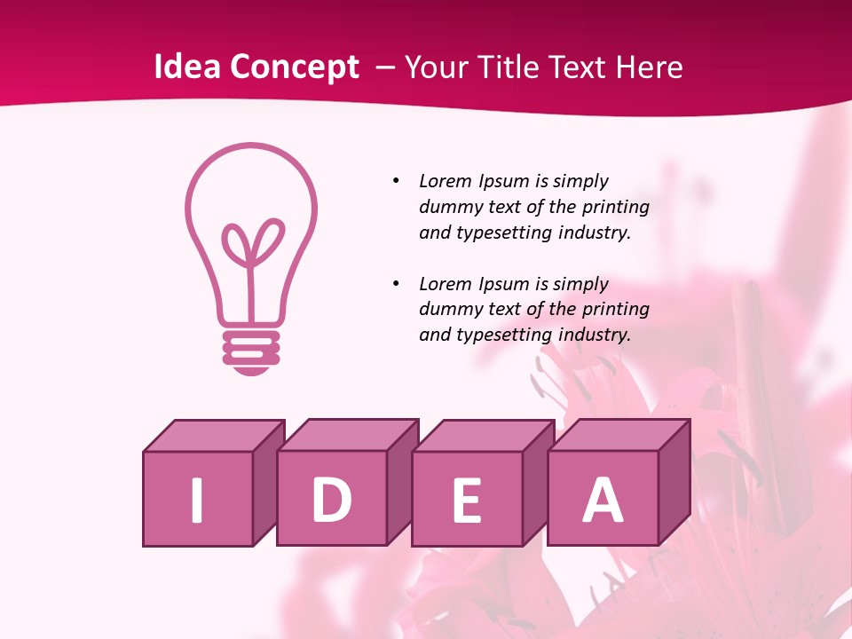 Pretty Blur Petals PowerPoint Template