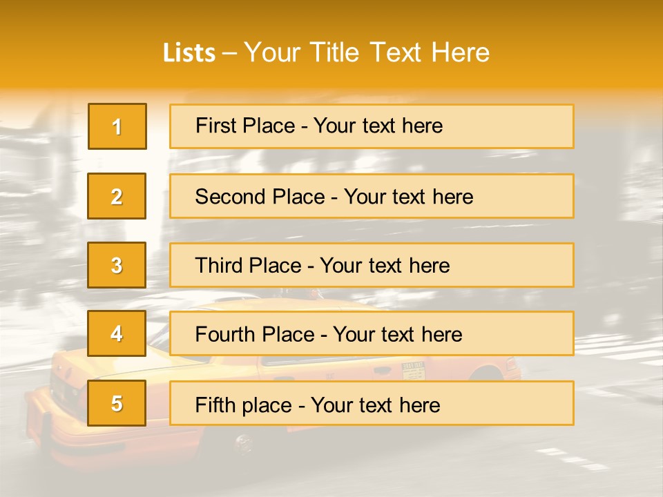 Yellow New Vacation PowerPoint Template