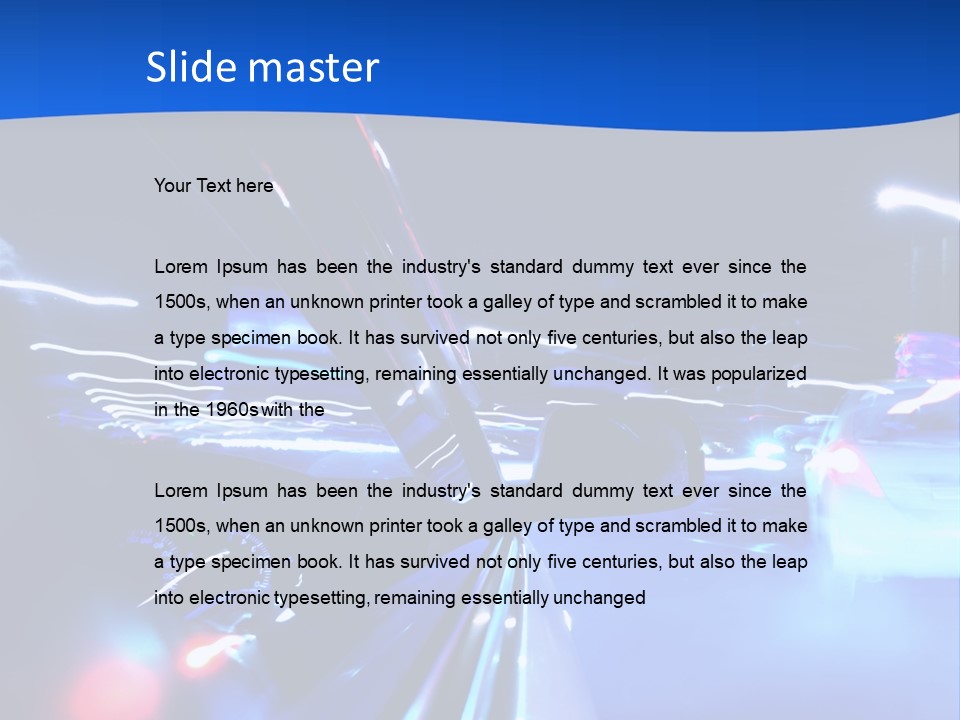 Urban Transport Scene PowerPoint Template