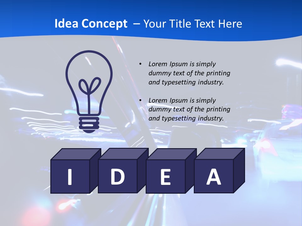 Urban Transport Scene PowerPoint Template