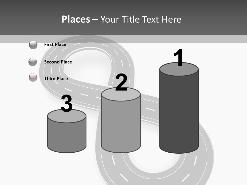 Illustration Bend Bridge PowerPoint Template