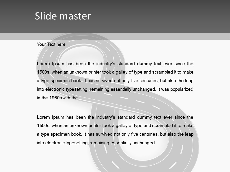 Illustration Bend Bridge PowerPoint Template