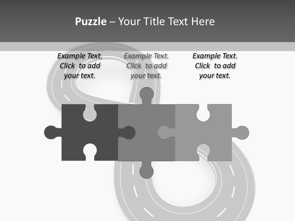 Illustration Bend Bridge PowerPoint Template