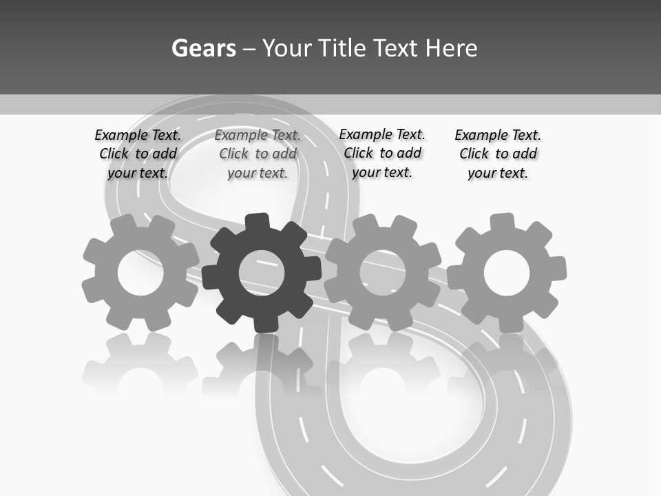 Illustration Bend Bridge PowerPoint Template