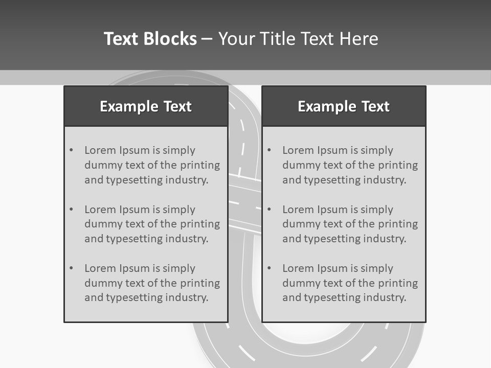 Illustration Bend Bridge PowerPoint Template