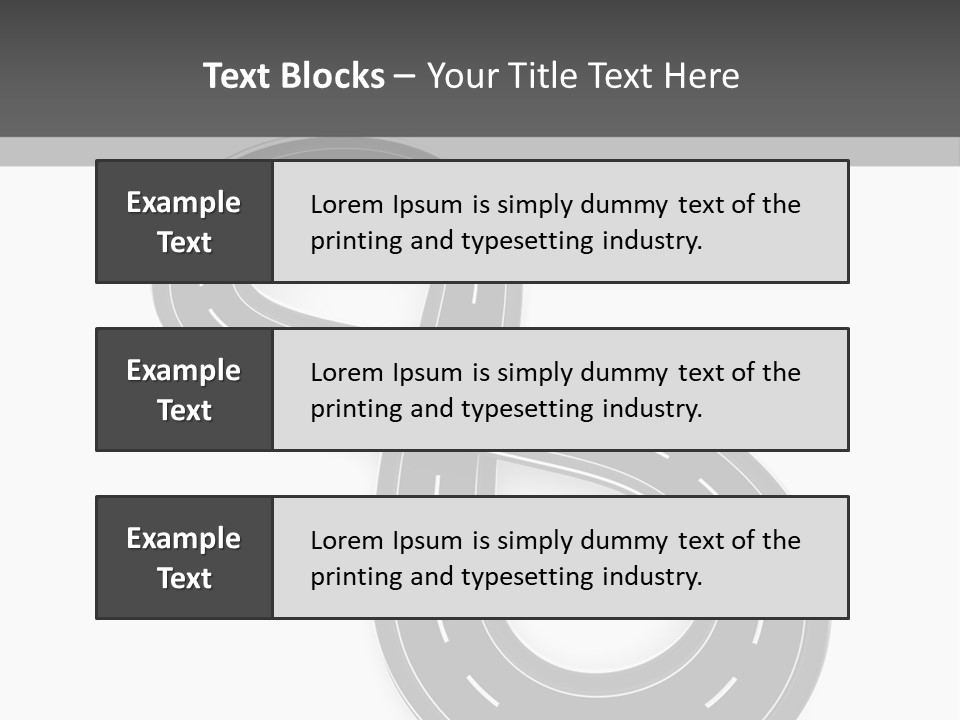 Illustration Bend Bridge PowerPoint Template