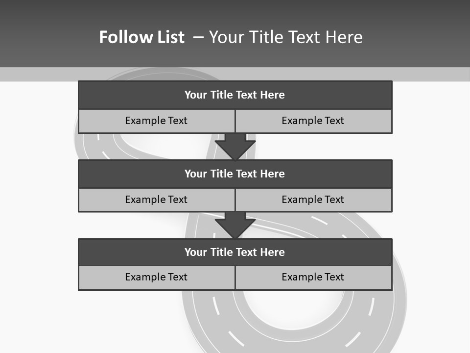 Illustration Bend Bridge PowerPoint Template