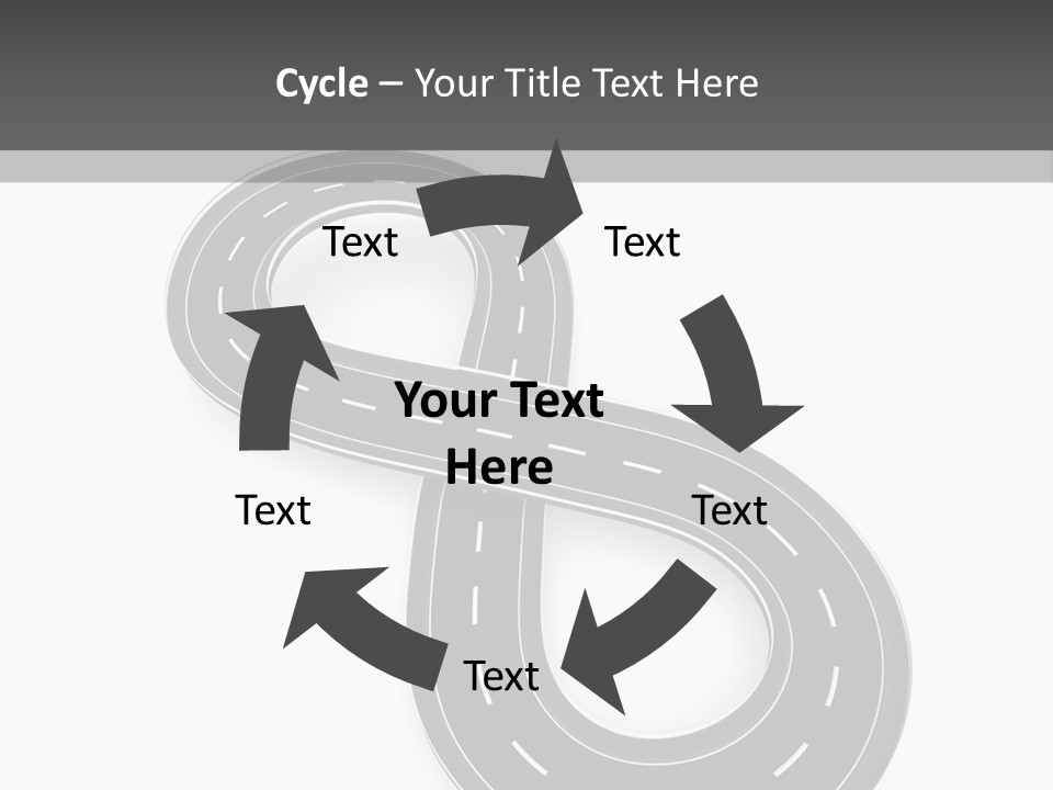 Illustration Bend Bridge PowerPoint Template