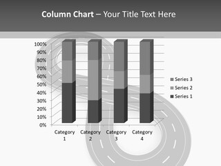 Illustration Bend Bridge PowerPoint Template