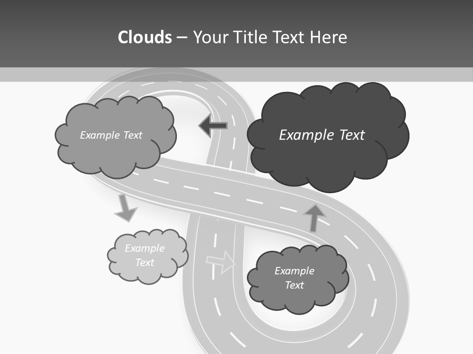 Illustration Bend Bridge PowerPoint Template
