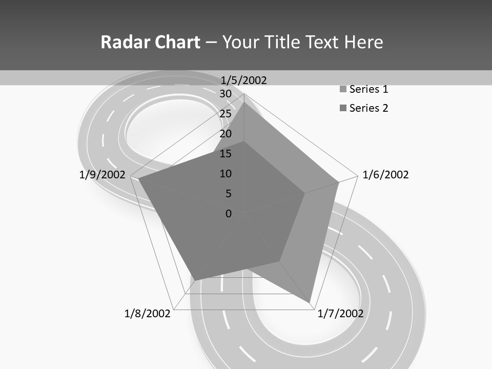 Illustration Bend Bridge PowerPoint Template