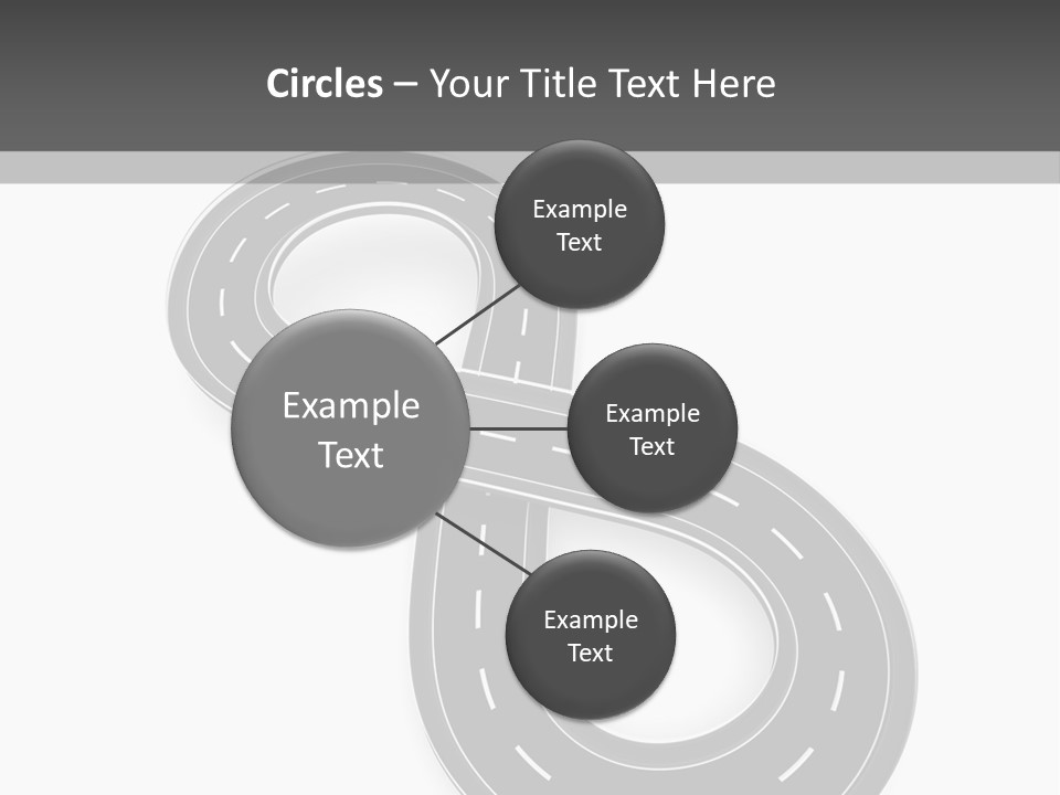 Illustration Bend Bridge PowerPoint Template