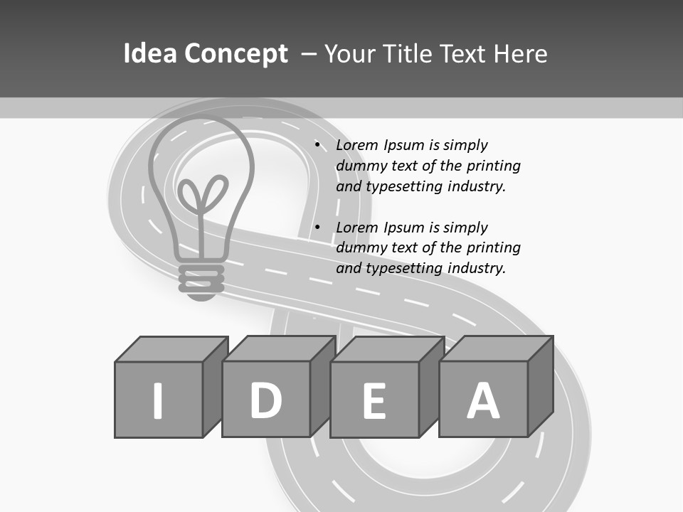 Illustration Bend Bridge PowerPoint Template