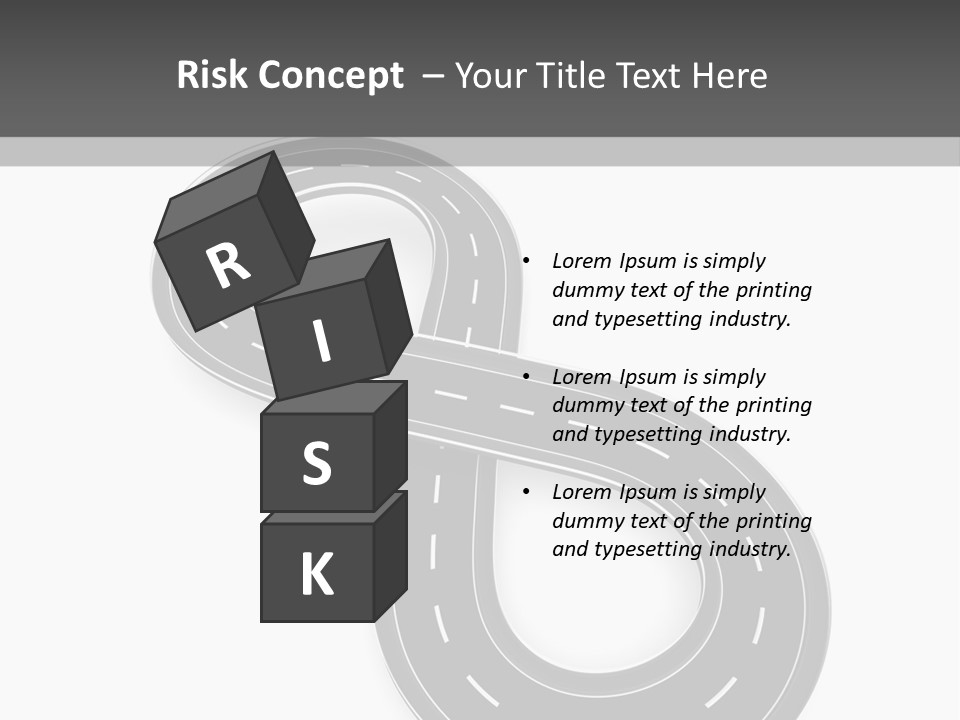 Illustration Bend Bridge PowerPoint Template