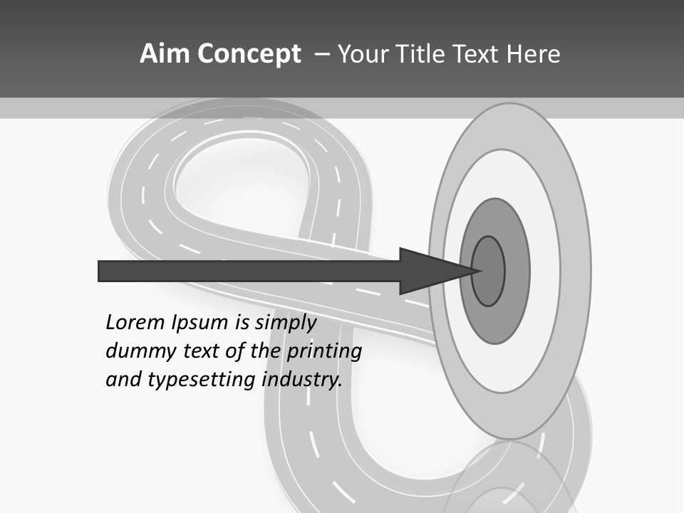 Illustration Bend Bridge PowerPoint Template