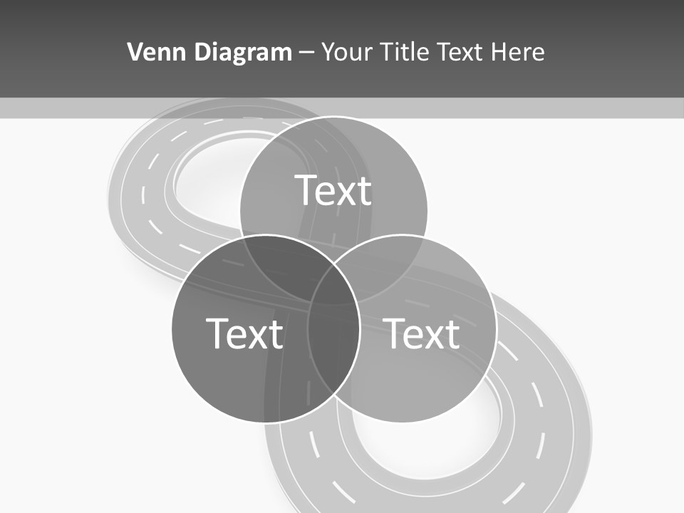 Illustration Bend Bridge PowerPoint Template