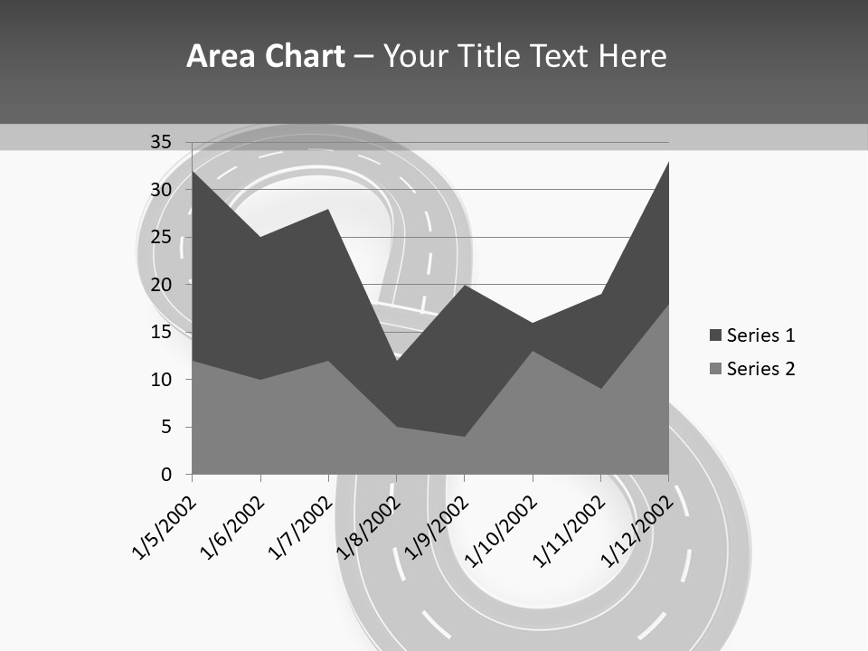 Illustration Bend Bridge PowerPoint Template