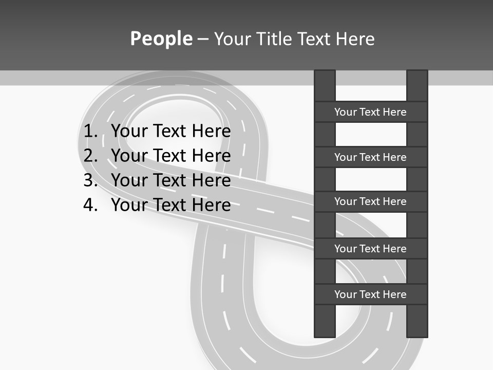 Illustration Bend Bridge PowerPoint Template