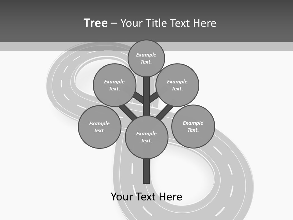 Illustration Bend Bridge PowerPoint Template