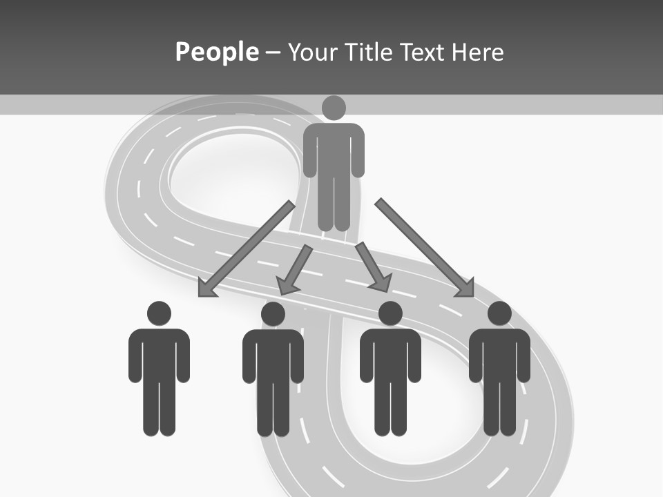 Illustration Bend Bridge PowerPoint Template