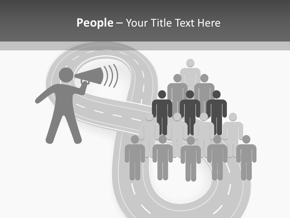 Illustration Bend Bridge PowerPoint Template